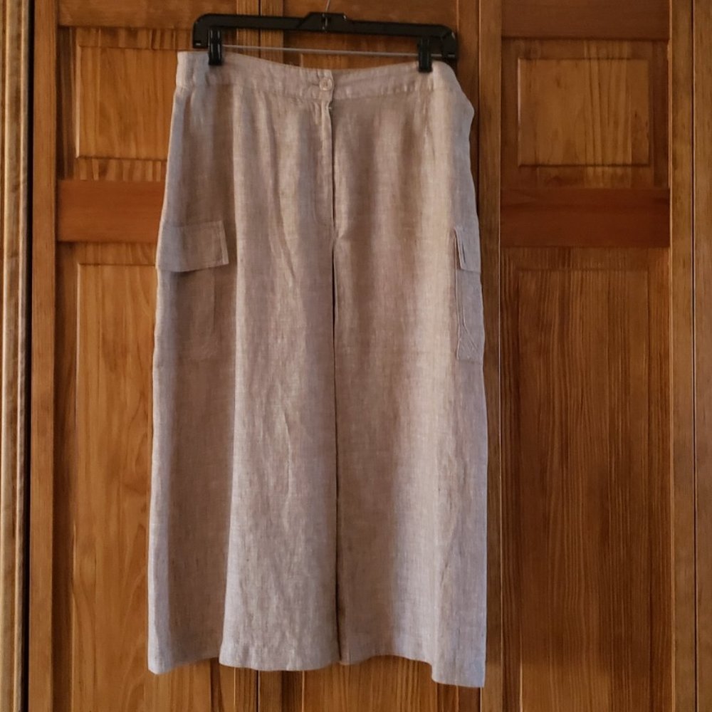 WILLI SMITH light brown linen skirt sz 10 woman's - Picture 3 of 3
